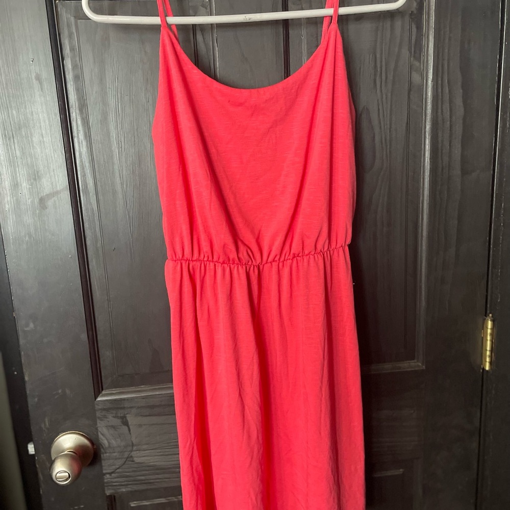 Simple Strappy Coral Dress